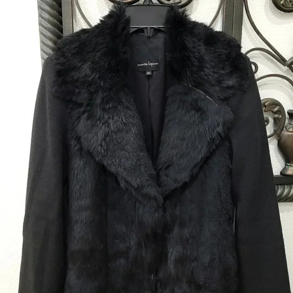 Nanette Lepore Luscious Rabbit Fur Knit Coat - Picture 5 of 16
